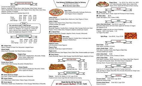 celina's pizza menu.